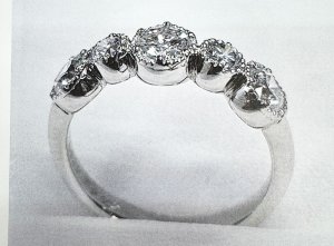 覆輪留めのリングへ加工