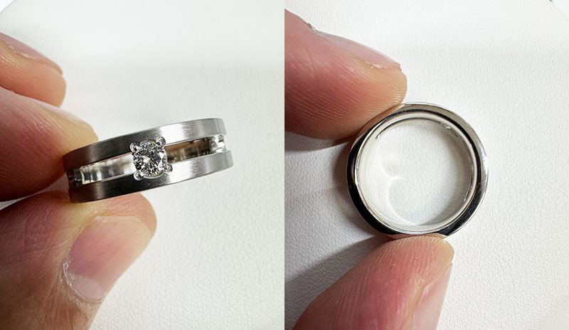 しっかりした作りのリング
